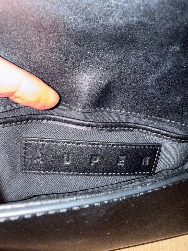 Aupen Purpose Asymmetrical Shoulder Bag In Black | Minimalist Evening Purse — image 3 of 4